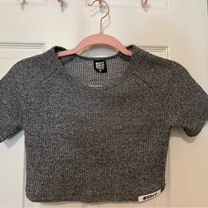 Echt Gray Knit Crop Top